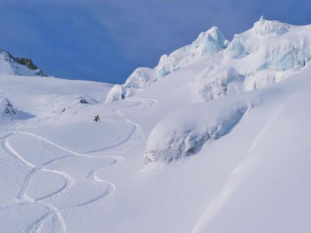 Richard Skiing Glacier de Toule amongst the Seracs