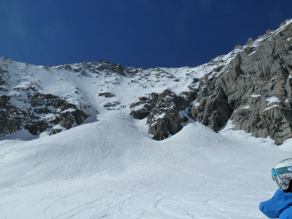 Looking up the Couloir
