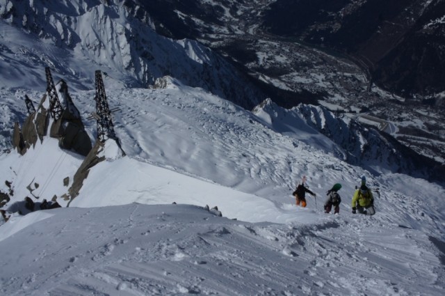 Climbing back out of Glacier Rond