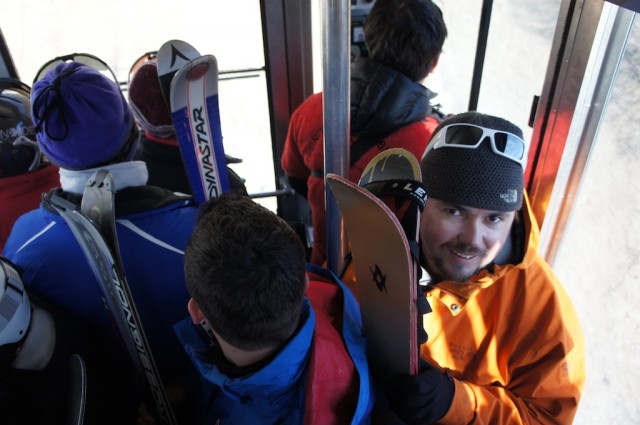 Sardines in the Helbronner Cable Car