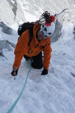 Climbing the E Face of the Tour Ronde