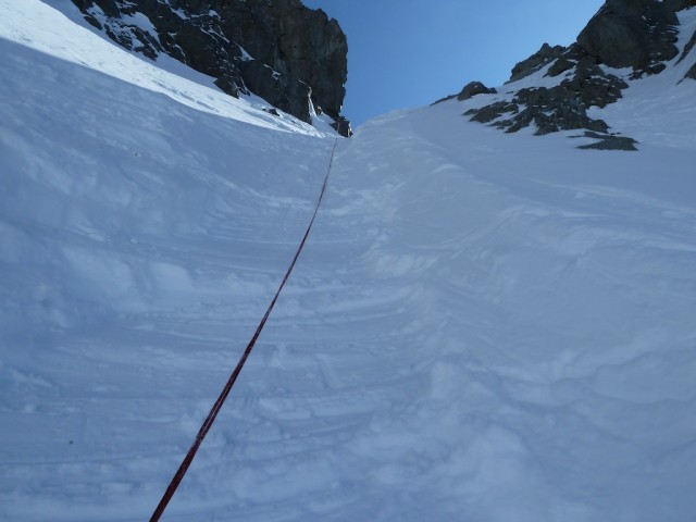 Hanging out in the Couloir