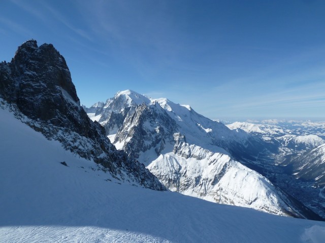 Obligatory shot of Mont Blanc & L'Aigulle du Midi from Grands Montets