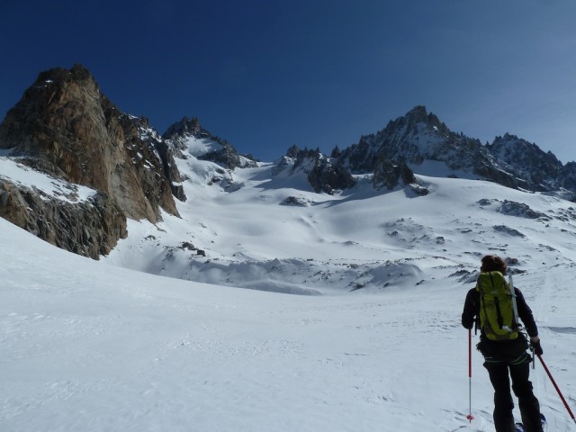 Heading up to Glacier du Tour Noir