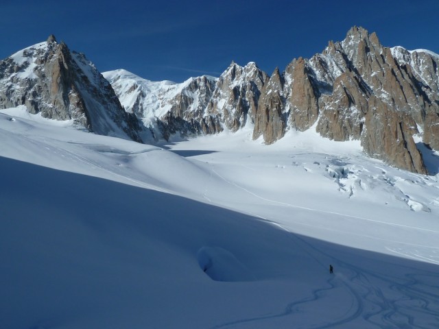 Combe Maudit, North Face of Tour Ronde on LHS