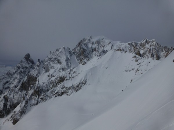 Toule Headwall & Mont Blanc in Background
