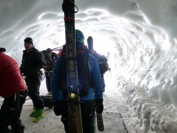 Exiting the Ice Tunnel